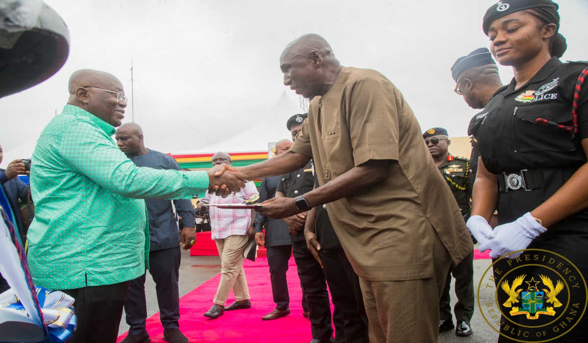 President Akufo-Addo Presents 1,500 Motorbikes To The Police Service. 