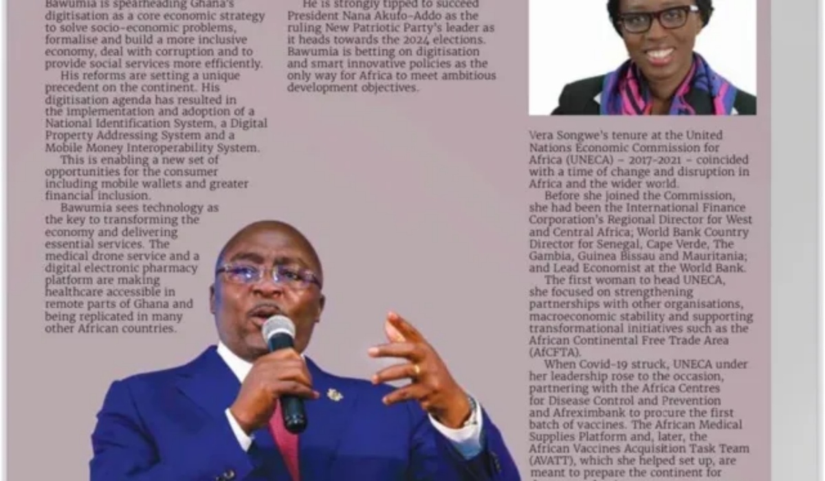 VP Bawumia, Paul Kagame, William Ruto, Mackey Sali Named Among 100 Most Influential Africans