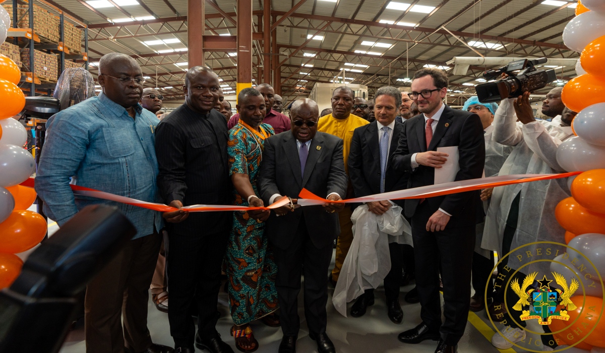 President Akufo-Addo Commissions Expanded GB Foods Factory In Tema